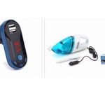 Modulator FM mp3 player cu incarcator pentru diverse dispozitive incorporat + Aspirator auto