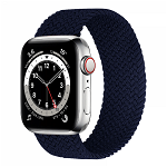 Curea elastica stretch din nylon pentru Apple Watch 1 / 2 / 3 / 4 / 5 / 6 / SE series 42/ 44mmL bleumarin, krasscom