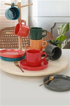 Set pentru ceai, Keramika, 275KRM1518, Ceramica, Multicolor, Keramika