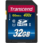 Card de memorie Transcend SDHC, UHS-I, 32GB, Class 10, 400x