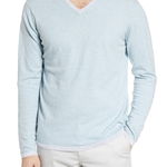 Imbracaminte Barbati ROBERT BARAKETT Sutterburn V-Neck Sweater Light Blue