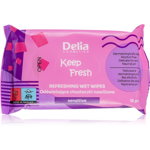 Delia Cosmetics Keep Fresh Sensitive Servetele umede cu efect revigorant 15 buc, Delia Cosmetics