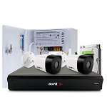 Sistem supraveghere exterior middle Acvil Pro ACV-M2EXT20-2MP-V2, 2 camere, 2 MP, IR 20 m, 3.6 mm, POS, audio prin coaxial, HDD 1TB, Acvil