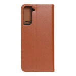 Husa Tip Carte Forcell Smart Pro Case Compatibila Cu Samsung Galaxy S21+ Plus, Piele Naturala, Maro, Forcell