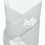 Paturica de infasat multifunctionala standard 80x80 cm White Teddy Bears