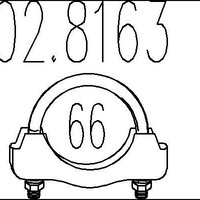 Conector teava, sistem de esapament MTS 02.8163, MTS