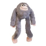 Jucarie de plus pentru caini Monkey L, Gloria, 45 x 11 x 44 cm, poliester, gri, Gloria