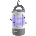 Lampa electrica anti-insecte, UV, LED, "Insect killer lamp", portabil (1200 mAh), lanterna, 4 W, 800 V, IP44, Alb Gri