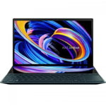 Laptop ultraportabil ASUS Zenbook Duo 14 UX482EAR cu procesor Intel® Core™ i7-1195G7, 14", Full HD, 32GB, 1TB SSD, Intel Iris Xᵉ Graphics, Windows 11 Pro, Celestial Blue