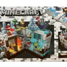 Set de constructie Renzaima, Lumea Minecraft cu 5 figurine, 866 piese tip lego