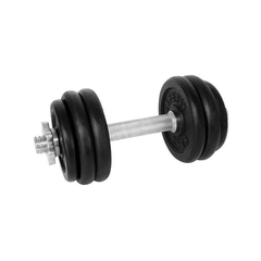 Gantera - 15 Kg, Set 6 Discuri, Negru-Argintiu