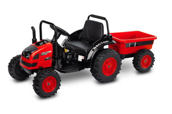 Tractor electric cu remorca si telecomanda Toyz HECTOR 12V Rosu, Toyz