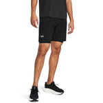 Under Armour, Pantaloni scurti cu talie ajustabila, pentru alergare, Negru, M