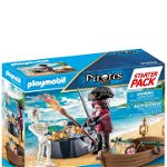 Playmobil Pirates - Starter Pack, Pirat si barca cu vasle