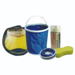 Kit Spalare Auto Moto 4 in 1 cu Geanta,Galeata ,Burete,Laveta,Bureti 2 buc ,Toate intr-un singur loc, 