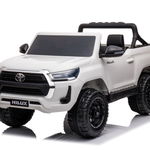 Masinuta electrica pentru 2 copii, Toyota Hilux 4x4 180W 12V 14Ah PREMIUM, culoare Alba, Hollicy