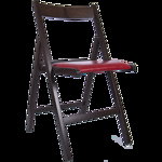 Scaun pliabil lemn Basic, ciresc, sezut de lemn, 79 x 42 cm, Depozitul de scaune