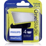 Rezerva OneBlade QP240/50 kit 4 lame,compatibil OneBlade si OneBladePro, Verde, Philips