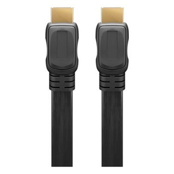 Cablu plat HDMI 19p tata - HDMI 19p tata 1.4 functie Ethernet 2m Goobay