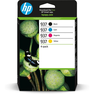 Pachet cu 4 cartuse originale HP 937 (6C400NE), negru-color