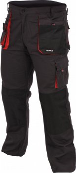 Pantalon de lucru YATO Poliester Bumbac 267 g m2 negru gri, YATO