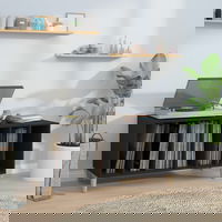 Comoda discuri vidaXL, negru, 100x38x48 cm, lemn prelucrat, 22.5 Kg Comoda discuri vidaXL, negru, 100x38x48 cm, lemn prelucrat, 22.5 Kg