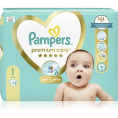 Scutece Pampers Premium Care Marimea 1, 2kg-5kg, 72 buc