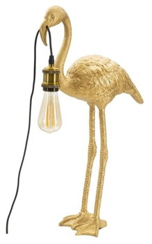 Lampa de masa Flamingo, Mauro Ferretti, 1 x E27, 40W, 37x19x59 cm, auriu, Mauro Ferretti