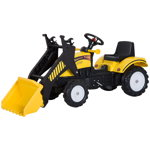 Jucarie tractor cu excavator si pedale din Plastic si fier 114×41×52cm negru-galben HOMCOM | Aosom RO, HOMCOM