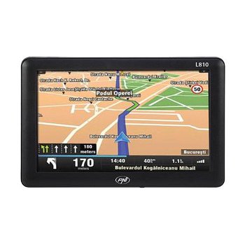 Sistem de navigatie GPS PNI L810, LCD 7" , 800 MHz, 256M DDRAM, 8GB, FM, harta Europei Mireo Don't Panic + Actualizari pe viata a hartilor (Negru)