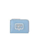 Chiara Ferragni CHIARA FERRAGNI EYELIKE BUCKLE LIGHT BLUE CARD HOLDER Light blue