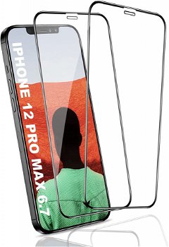 Set 2 protectii de ecran JingHuier, pentru iPhone 12 pro max,sticla,6,7inchi
