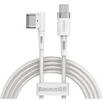 Cablu Incarcare USB Type-C la Mackbook Magsafe 1, Baseus, Zinc Magnetic, Alb, 2m