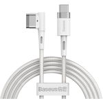 Cablu Incarcare USB Type-C la Mackbook Magsafe 1, Baseus, Zinc Magnetic, Alb, 2m