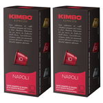 Set 2 Pachete Cafea Capsule Napoli Kimbo, 20 Capsule x 5,7g/ Pachet