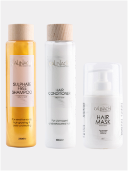 Set: Scalp and Hair Mask+ Sulphate-free Shampoo + Hair Conditioner, Calinachi