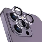 Sticla de protectie camere cu cadru din aluminiu pentru iPhone 12 Pro Max, Mov