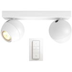 Spot luminos philips hue buckram, led, gu10, 2 x 5.5w (25w), 230v, lumina alba rece 6500k, 250 lumeni, durata de viata 15.000 de ore, clasa energetica