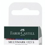 Marker permanent 0.4mm, varf subtire S, 4culori/set, Faber-Castell Multimark, Faber-Castell