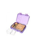 Cutie de pranz Bento Box cu compartimente variabile, Navaris, 49877.01.38, plastic, 21 x 15 x 4.5 cm, Mov