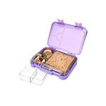 Cutie de pranz Bento Box cu compartimente variabile, Navaris, 49877.01.38, plastic, 21 x 15 x 4.5 cm, Mov