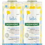 Pachet Gel spumant pentru curatare delicata, 2x 500 ml, Klorane Bebe