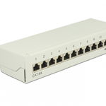 DeLOCK Patchpanel Desktop 12 P Cat.6A gray