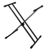 Stativ pentru Orga, Inaltime si Latime Ajustabile, Capacitate Maxima 25 Kg, Insertii de Cauciuc, Constructie In X, Picioare Anti-alunecare, Design Cla, Atmag