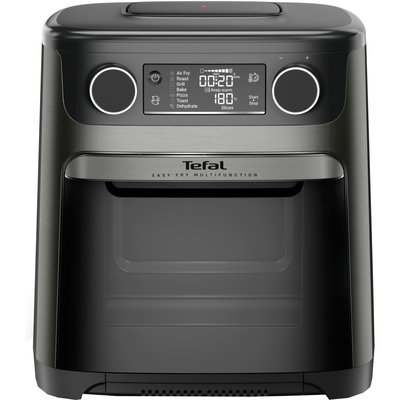 Friteuza cu aer cald Tefal FW5558E0, 15 l, Ecran LCD, 9 programe, Tehnologie Extra-Crisp, Negru