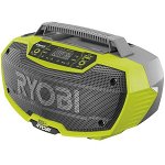 Radio cu bluetooth, Ryobi, 18V, 7W, Verde/Gri