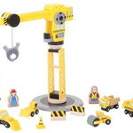 Set constructie BigJigs BJT200 Macara, 13 piese, BigJigs