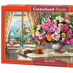 Puzzle 4000 piese Summer Flowers and cup of tea, Castorland