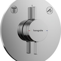 Baterie cada - dus Hansgrohe DuoTurn S cu doua functii  montaj incastrat  necesita corp ingropat  crom, Hansgrohe