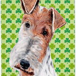 Caroline`s Treasures Wire Fox Terrier Lucky Shamrock St Patrick`s Day Mouse Pad, Hot Pad sau Trivet Multicolore Large, 